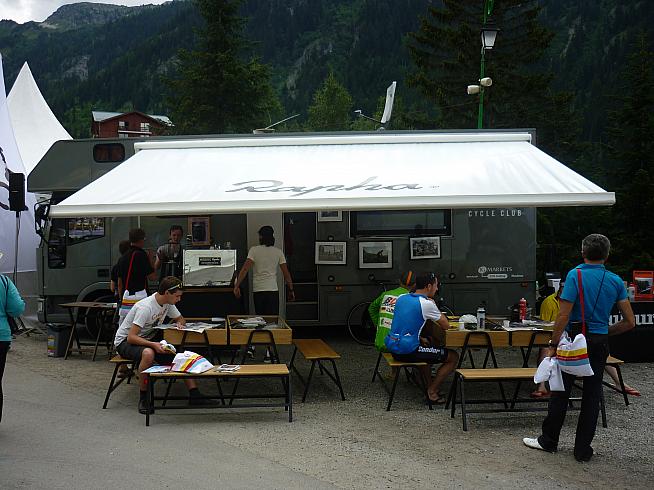 The Rapha Cycle Club van selling coffee at the Etape du Tour. Credit: Rapha