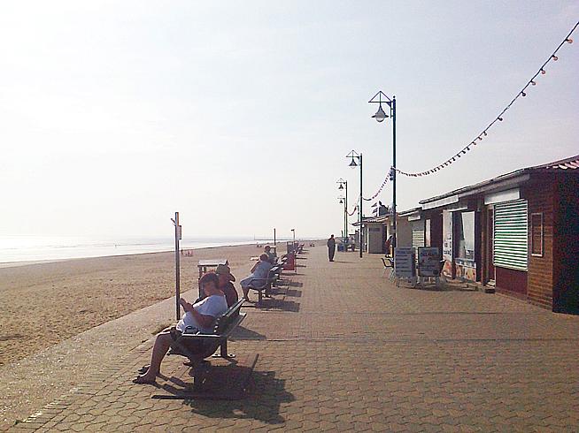 Peaceful scenes in Mablethorpe - but the bright lights of Skegness are calling...