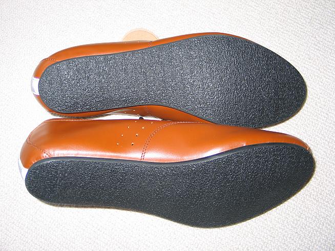 The soles of the Quoc Pham fixed shoes