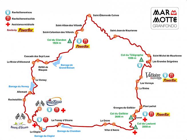 Marmotte Granfondo route.