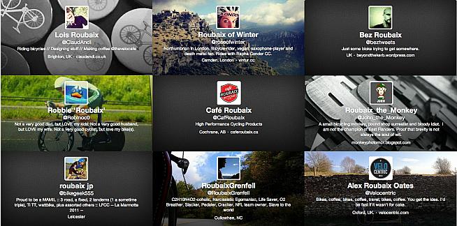 Twitter users have taken to adding Roubaix to their names in support of Café Roubaix (centre).