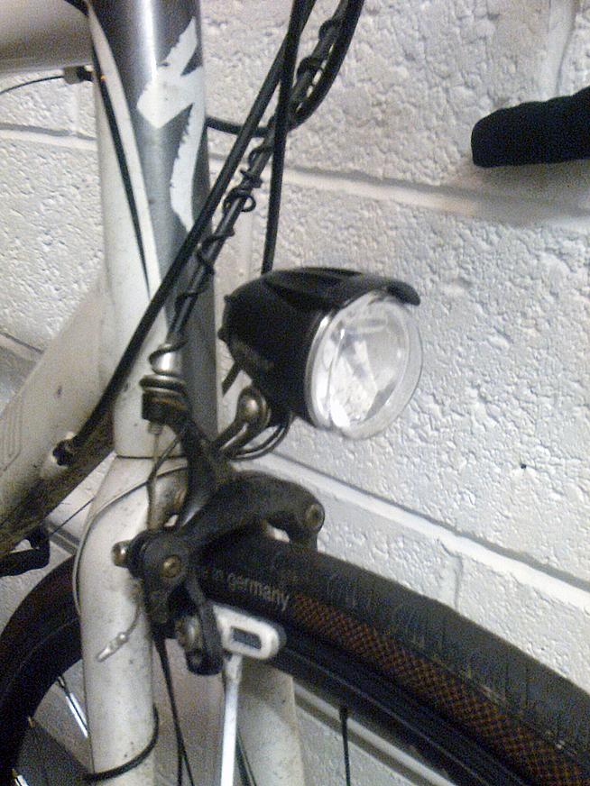 The Busch & Müller Lumotec IQ Cyo Light puts out 60 lumens  generated by the turning of your front wheel.