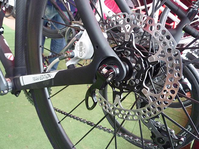 Colnago disc brakes on show at Eurobike.