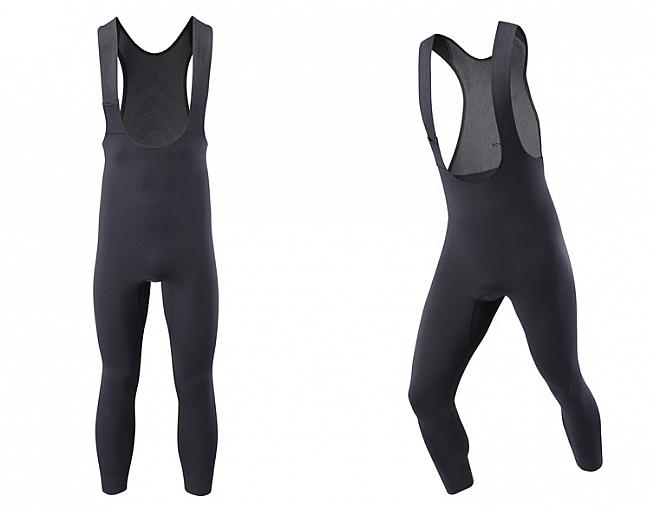 The bib tights feature contoured panels for a close fit on the bike.