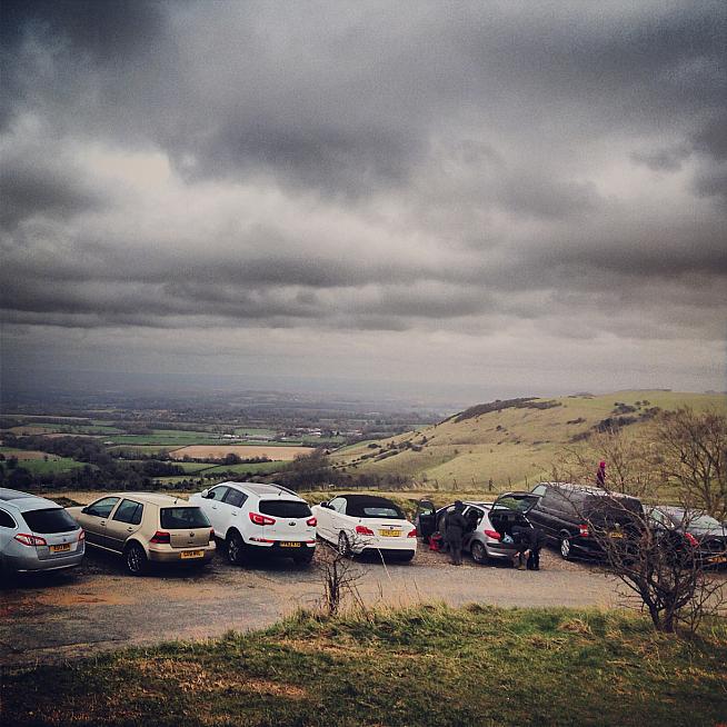 The car park at the summit. Driving up here is cheating.