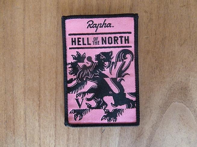 Rapha's Hell of the North badge given to all registered riders.