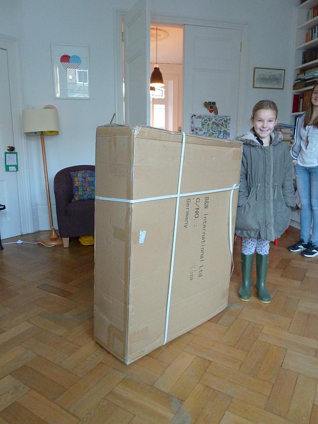 The box next to a nine year old (who hasn't been told she might be fitted into it).