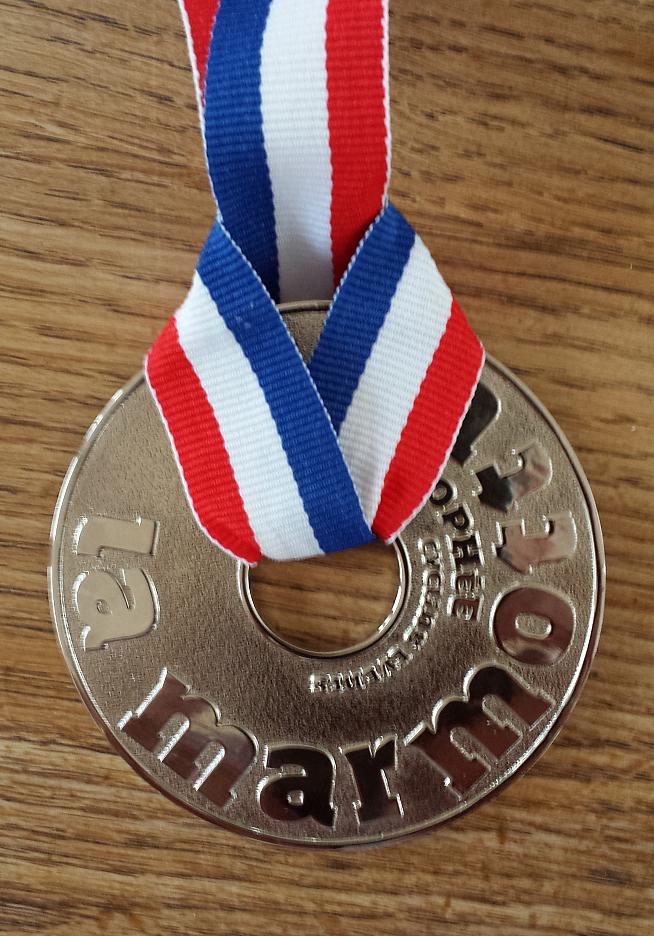 A silver medal from the Marmotte.