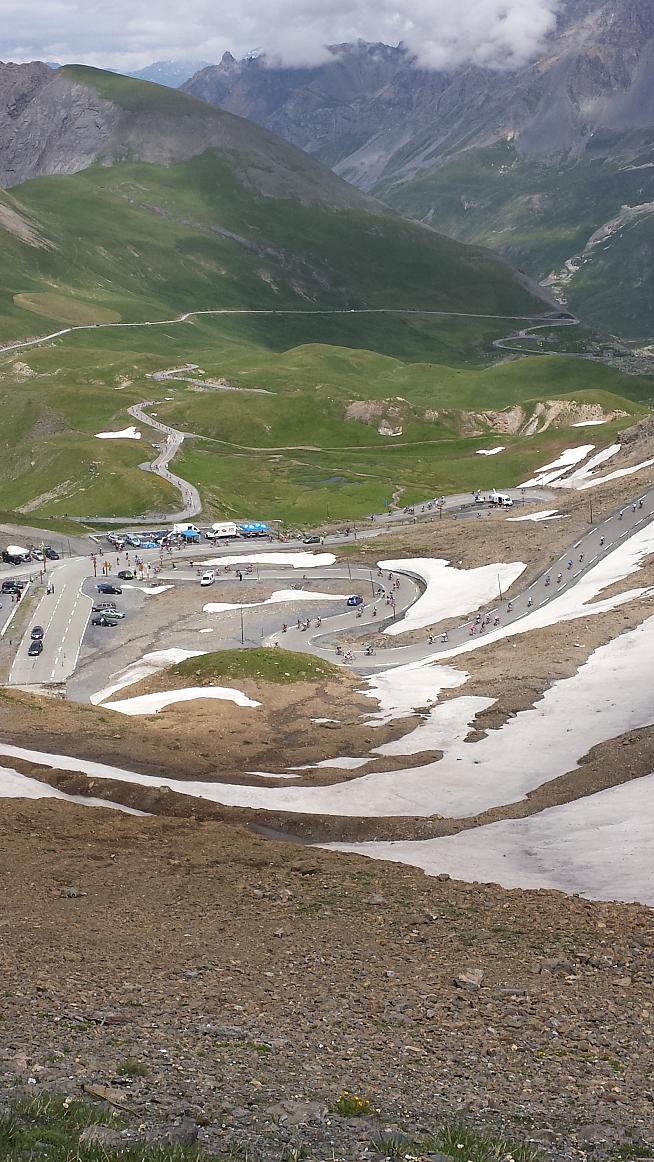 Looking down from the top of the Galibier.