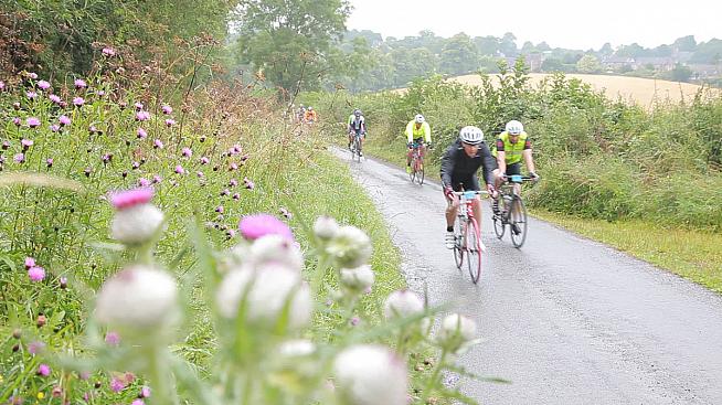 Between showers and hail storms the sun came out. Photo: UK Cycling Events
