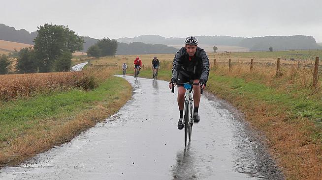 Horizontal rain reaches the parts that other rain can't. Photo: UK Cycling Events