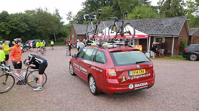Mechanical support is provided at each feed station as well as along the route. Photo: UK Cycling Events
