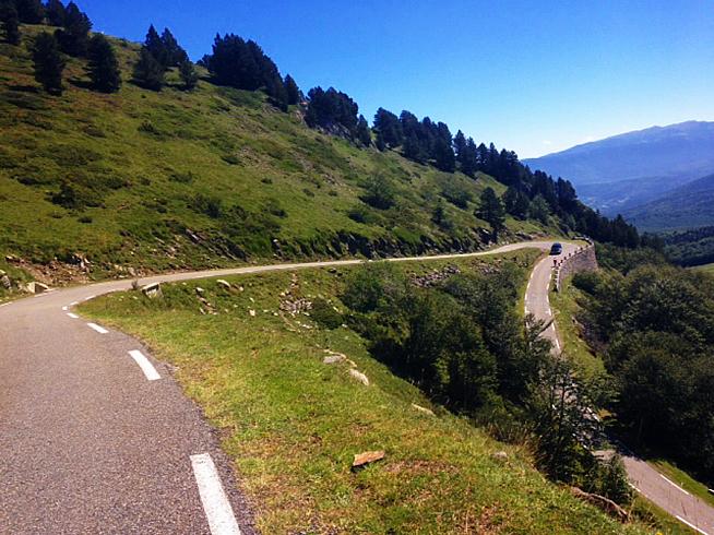 My first switchback on the Col de Pailhères.