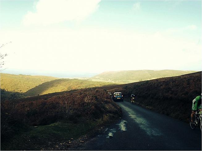 Halfway up Dunkery Beacon.