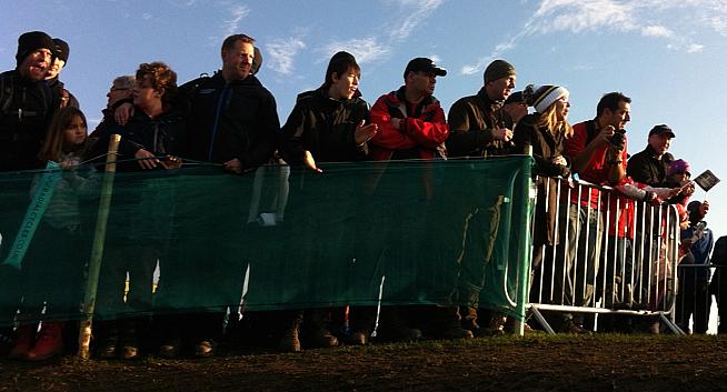 Fans turn out in force to watch the first round of the Cyclocross World Cup to be held in the UK.  Photo: Abby Holder