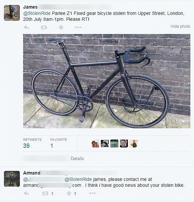 Your stolen bike is sipping sangria.