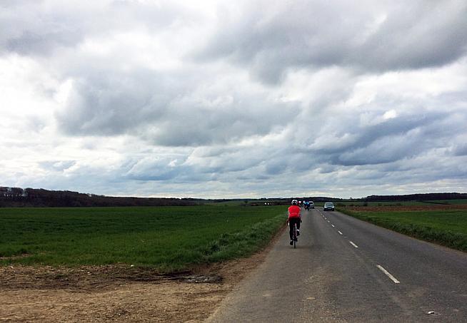 Big skies all the way on a relatively flat course.