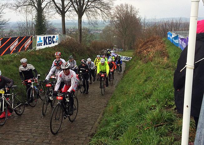 Tackling the Koppenberg - just one of several Flanders roads that could use a spot of tarmac.