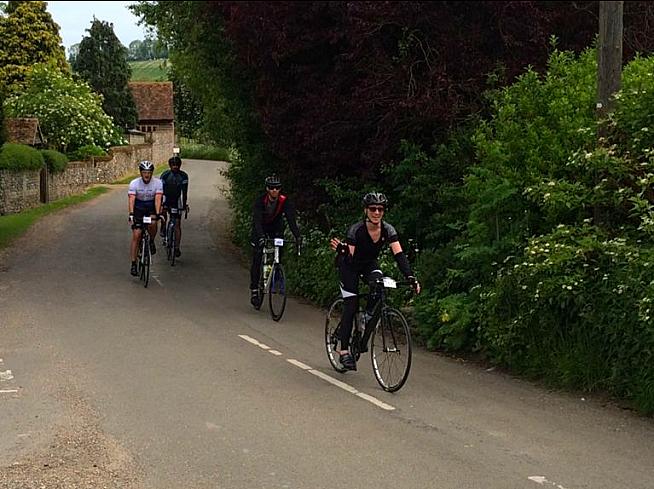 Enjoying the Buckinghamshire scenery in the sunshine.