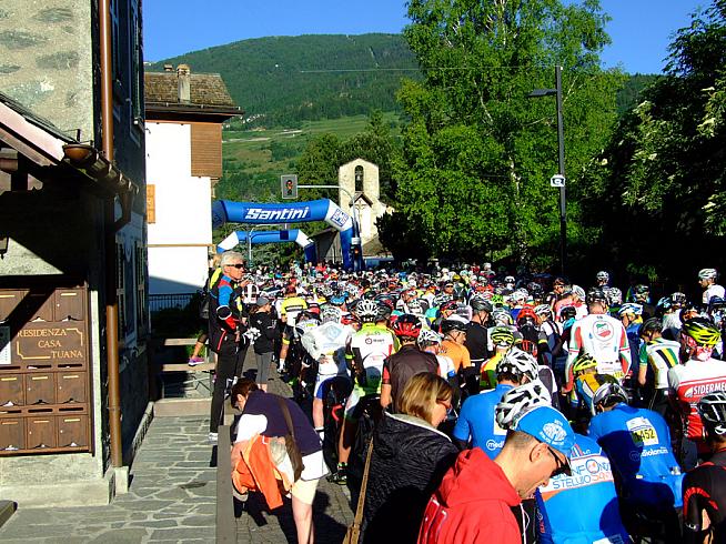 At the start line in Bormio.