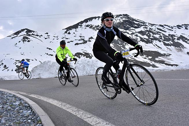 On the snowy slopes of Stelvio.