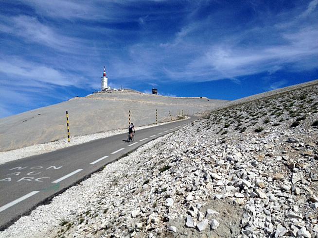 GFNY Ventoux  approaching the summit