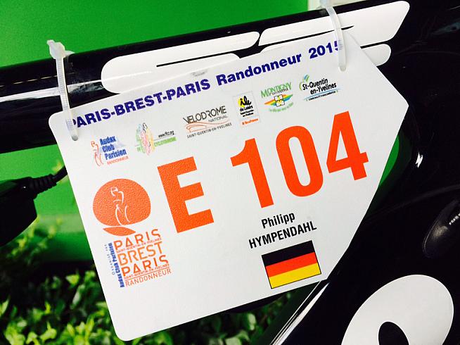 Philipp's race number for Paris-Brest-Paris. You have to cycle 1500km including at least one 600km ride just to qualify.