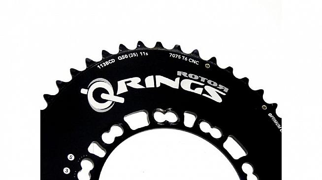 The aero version of Rotor's 52T semi-compact outer chainring.