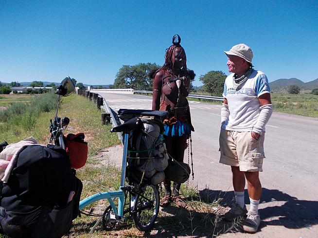 Making friends on the road.