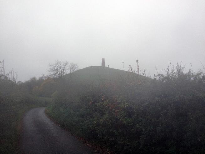 Glastonbury Tor through the November mist.