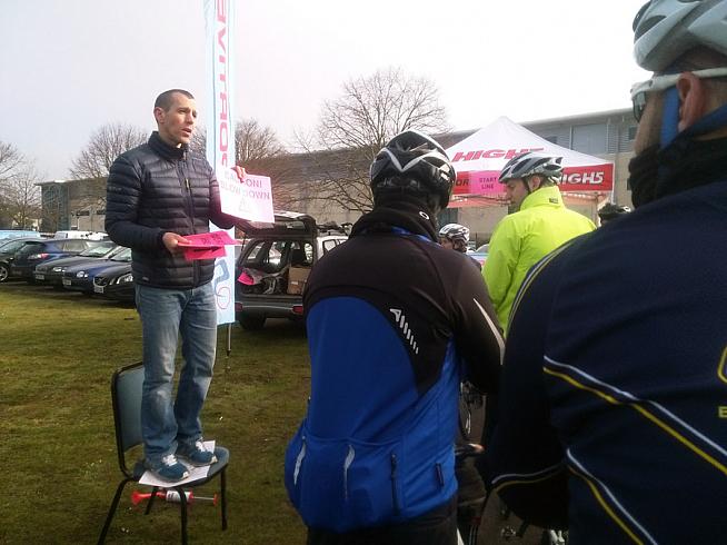 Jeremy getting us ready at the starting line.