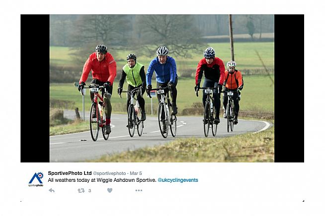 SportivePhoto Ltd turn up whatever the weather. Image from their Twitter feed.