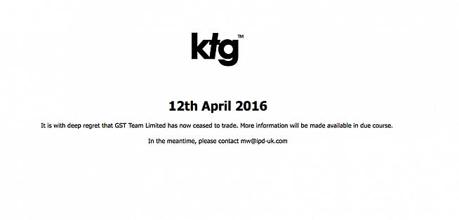 Gone: the Kilo To Go website announcing the company's closure.