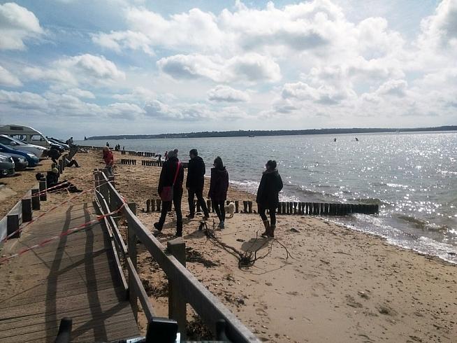 Lepe beach before the storm.