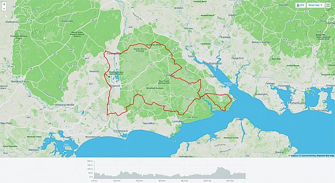 Epic route of the New Forest Spring Sportive.