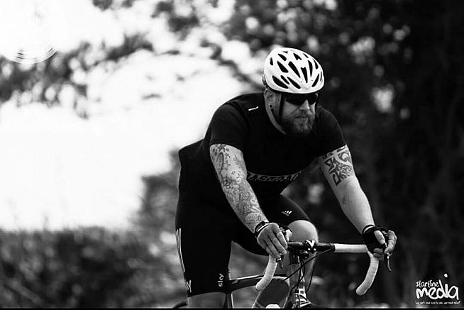 Adam Turner in training for his first sportive at Velothon Wales.