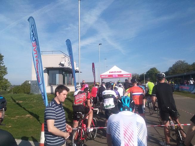 Waiting to start at Redbridge Cycling Centre.