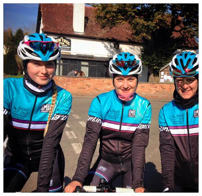 The Salice Ghibli is helmet of choice for women's cycling team Boot Out Breast Cancer sponsored by Estrella.