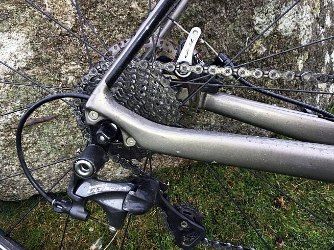 The Shimano Ultegra groupset provides slick and reliable shifting.