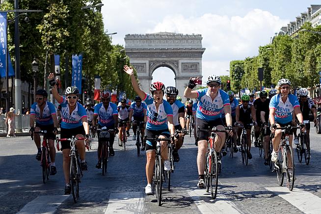 150 cyclists completed the 300 mile ride from London to Paris to raise funds for Action Medical Research.