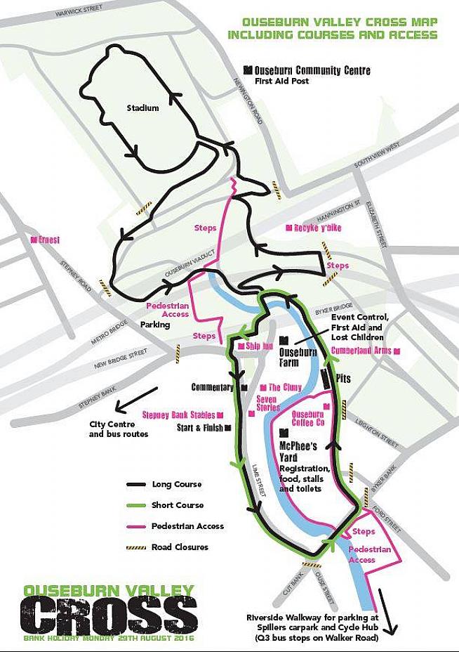 Course layout for Ouse Valley Cross.
