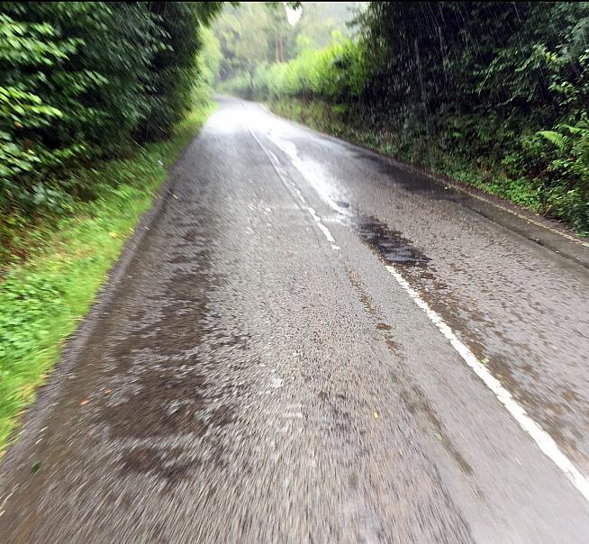 One of the drier stretches of road. Photo: Nick Boyle / @nabboyle