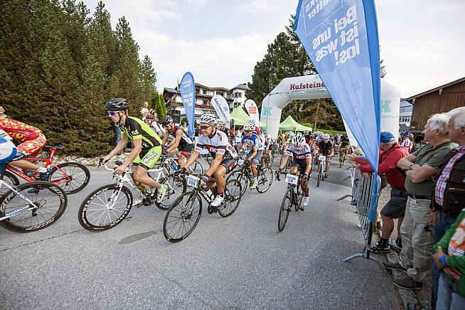 Riders set out o the first edition of the Kufsteinerland Cycle Marathon.