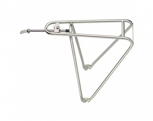 The Tubus Fly is a minimalist rack in stainless steel.