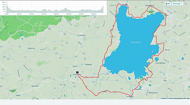 Lap the Lough is a circuit of Lough Neagh - the largest lake in the British Isles.