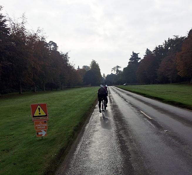 The day began with a blanket of fog hiding the autumnal countryside.