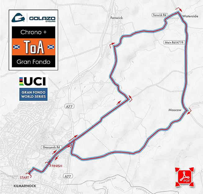 Riders in the Chrono will tackle a 20km course with fastest finishers qualifying for the UCI Gran Fondo World Championships.