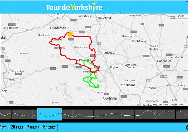 The routes for the 2017 Maserati Tour de Yorkshire Ride which this year starts in Sheffield.