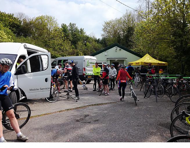 Classic feed station scenes.