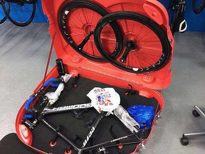 packing bike in bike box